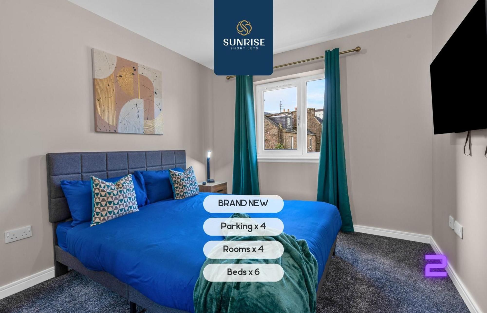 L2 - Stunning 4 Bed House With 6 Beds And 3 Bathrooms, Tvs In Each Room, Free Parking, Fully Equipped, Local Amenities, Easy Ring Road Access, Special Rates Ask Sunrise Short Lets Dundee Dış mekan fotoğraf